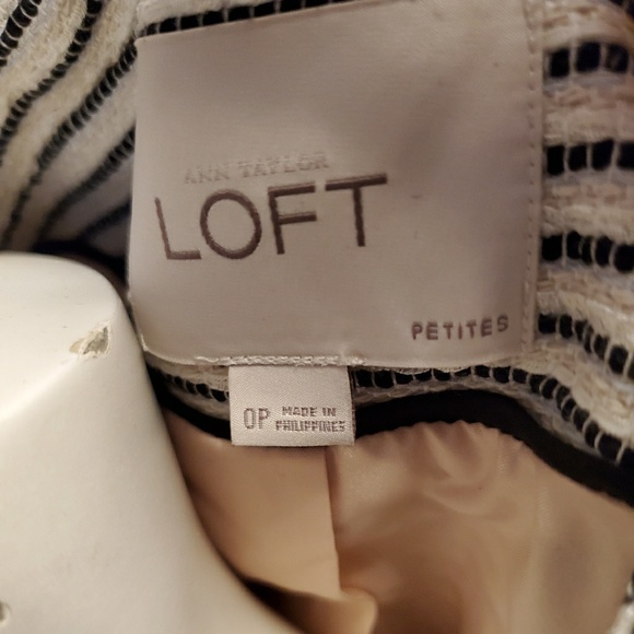 Ann Taylor Loft striped blazer jacket - Picture 3 of 4